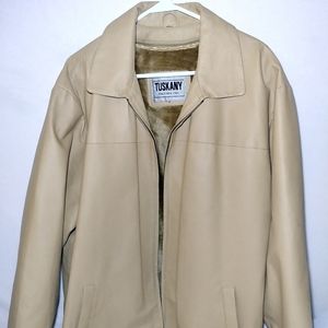 Tuskany out shell genuine leather mens coat!!!